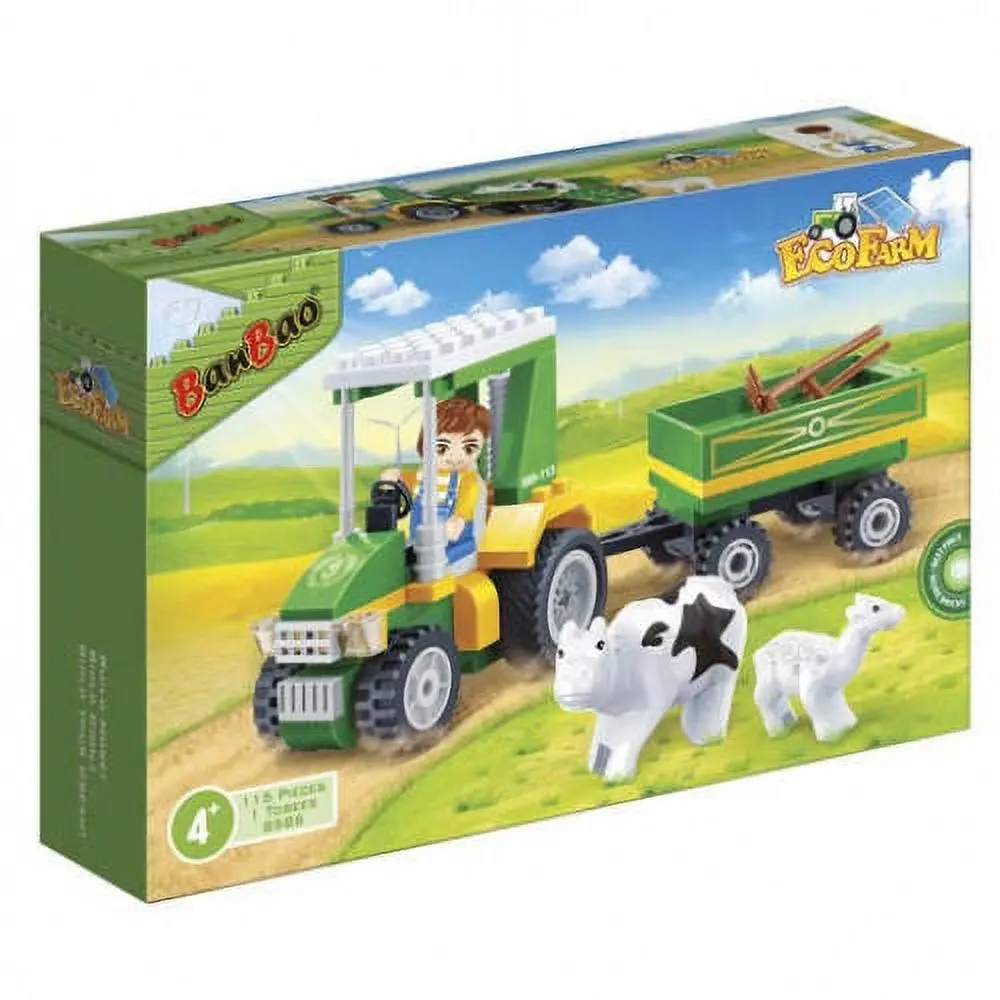 Banbao 115 Piece Tractor And Tools Building Set - Farm Fun 1
