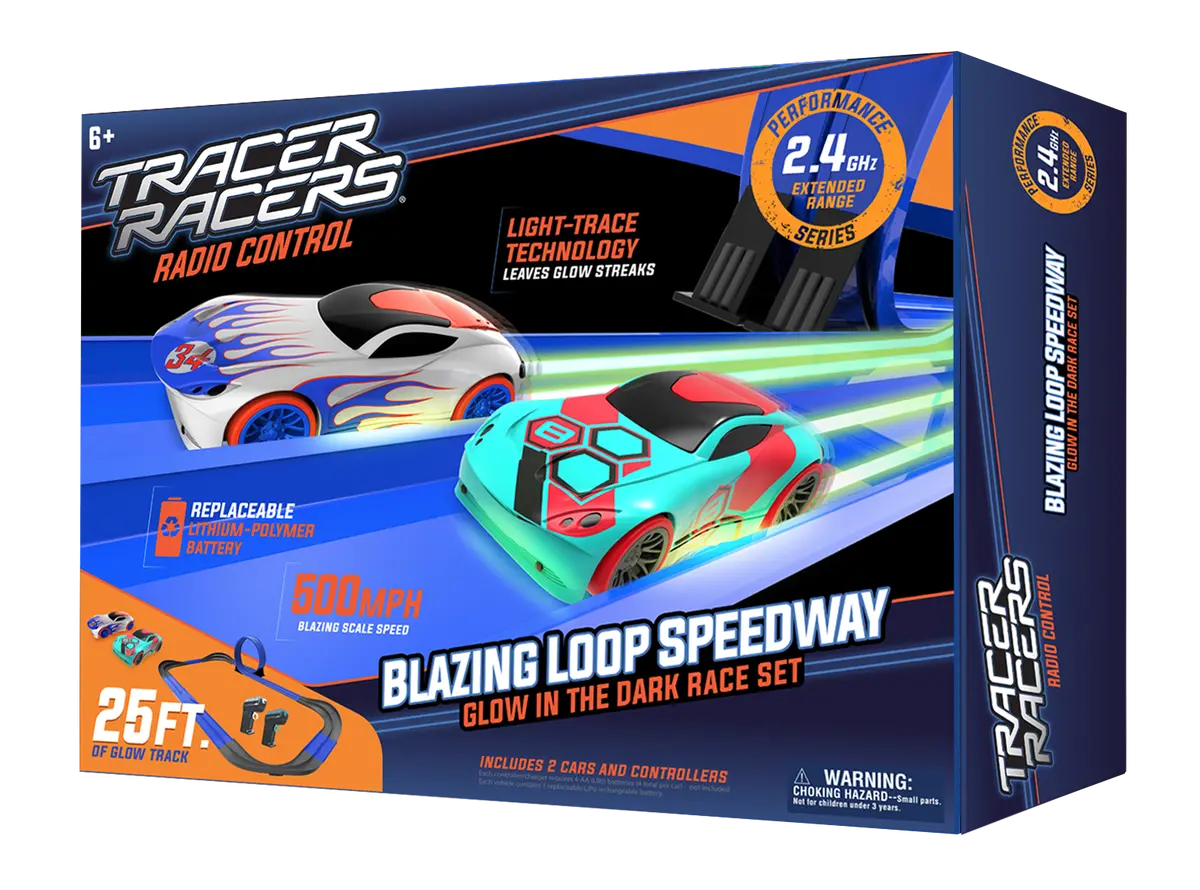 Tracer Racers Blazing Loop Speedway Dual Lane Rc Set 1