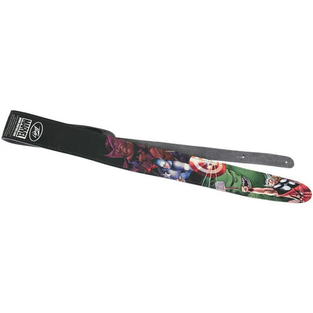 Peavey Marvel Avengers Multicolor Leather Guitar Strap 1