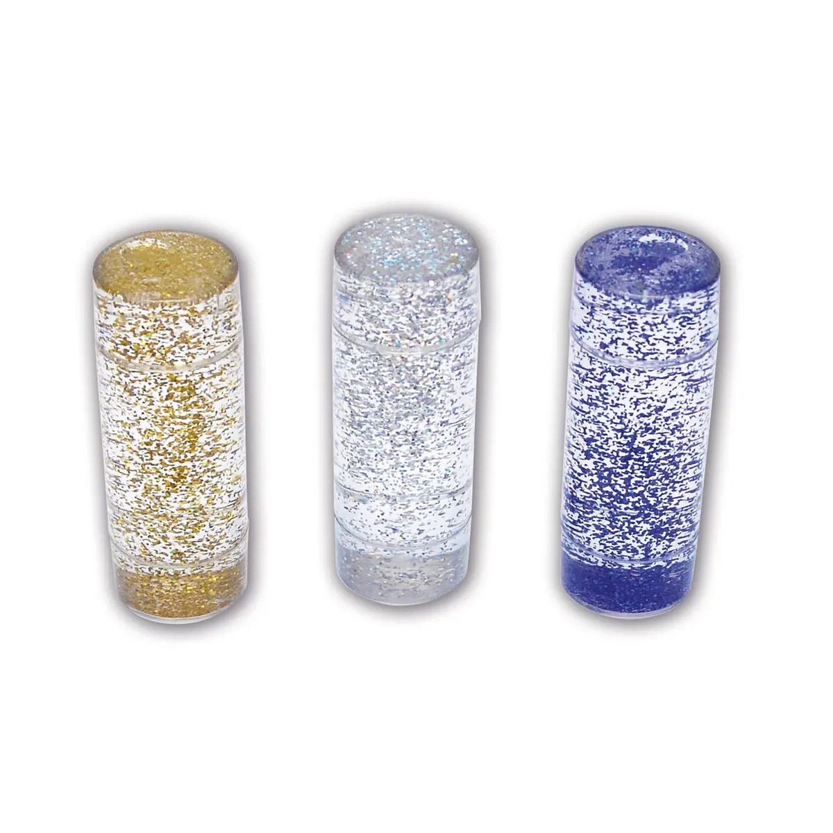 Tickit Sensory Glitter Storm Liquid Glitter Tubes - Set Of 3 - Blue, Silver, Gold 1