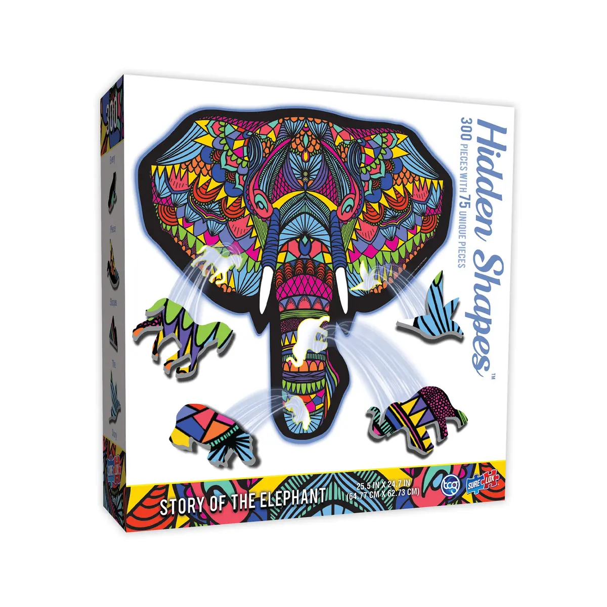 Hidden Shapes Elephant Jigsaw Puzzle - 300 Pc 1