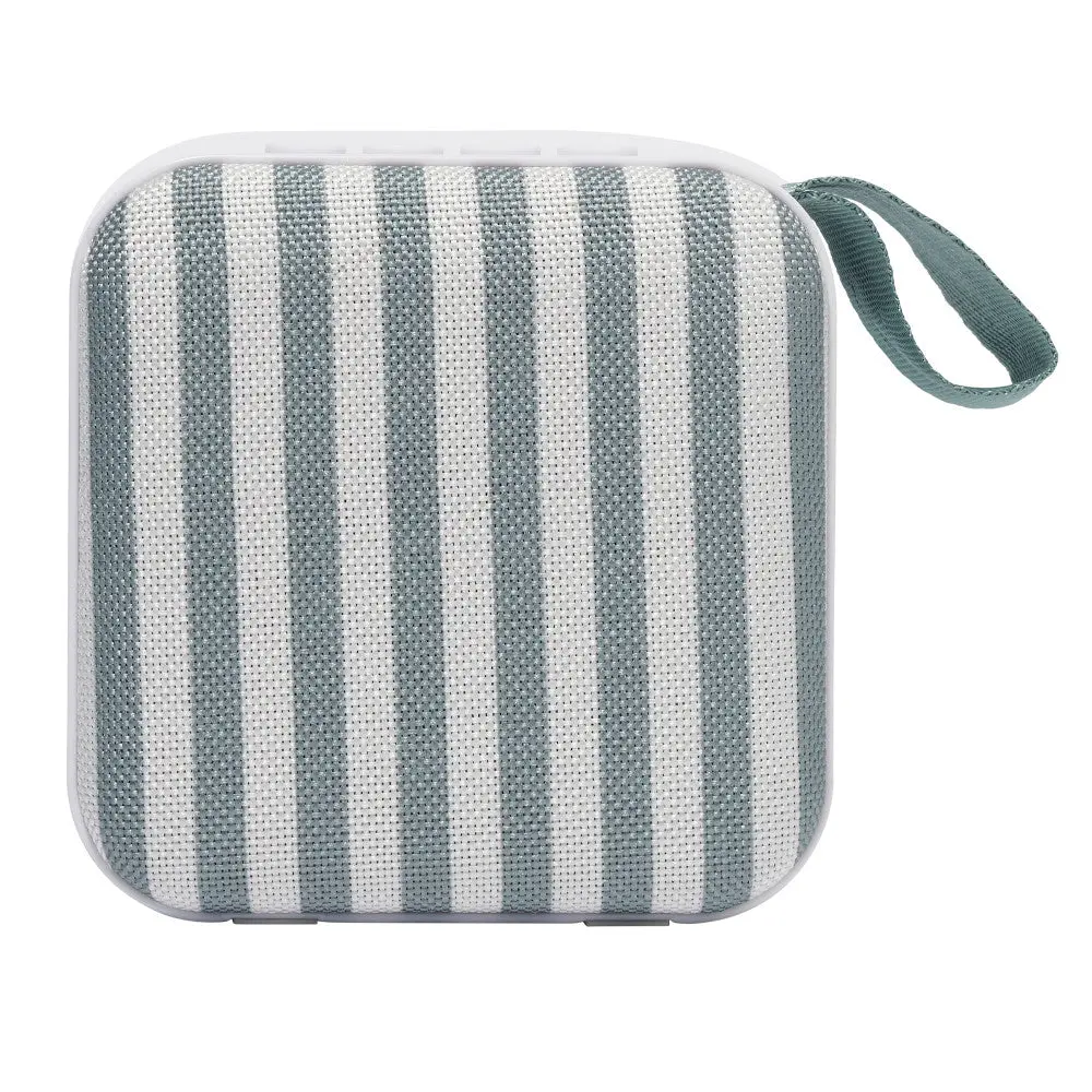 Sunnylife Portable Travel Speaker - Vacay Olive Stripe - Wireless & Compact 1