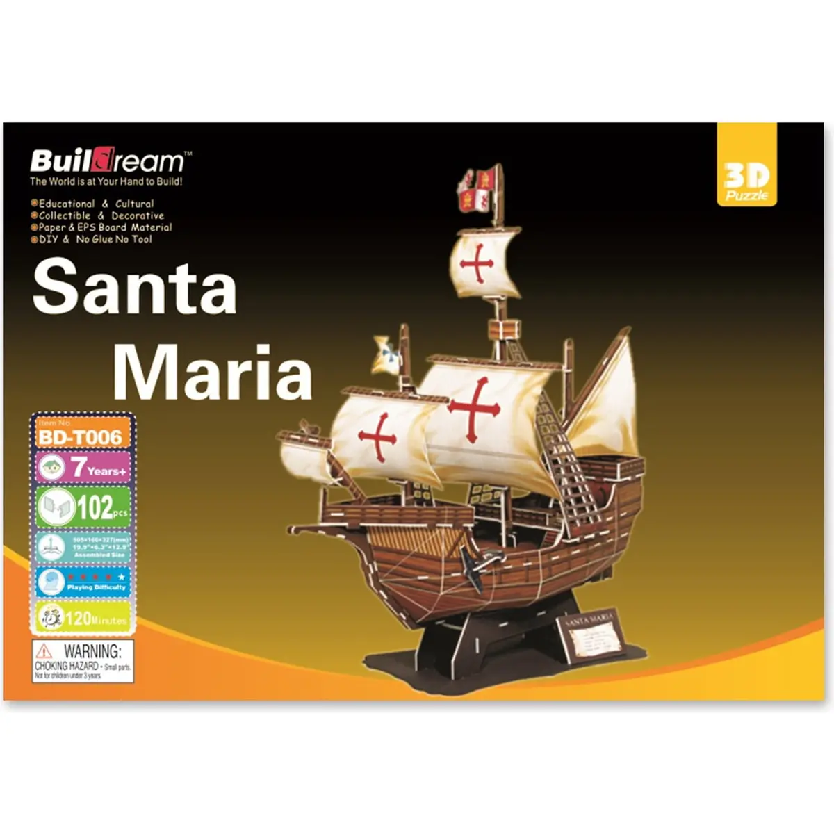 Buildream Santa Maria Ship 3D Puzzle Adventure 1