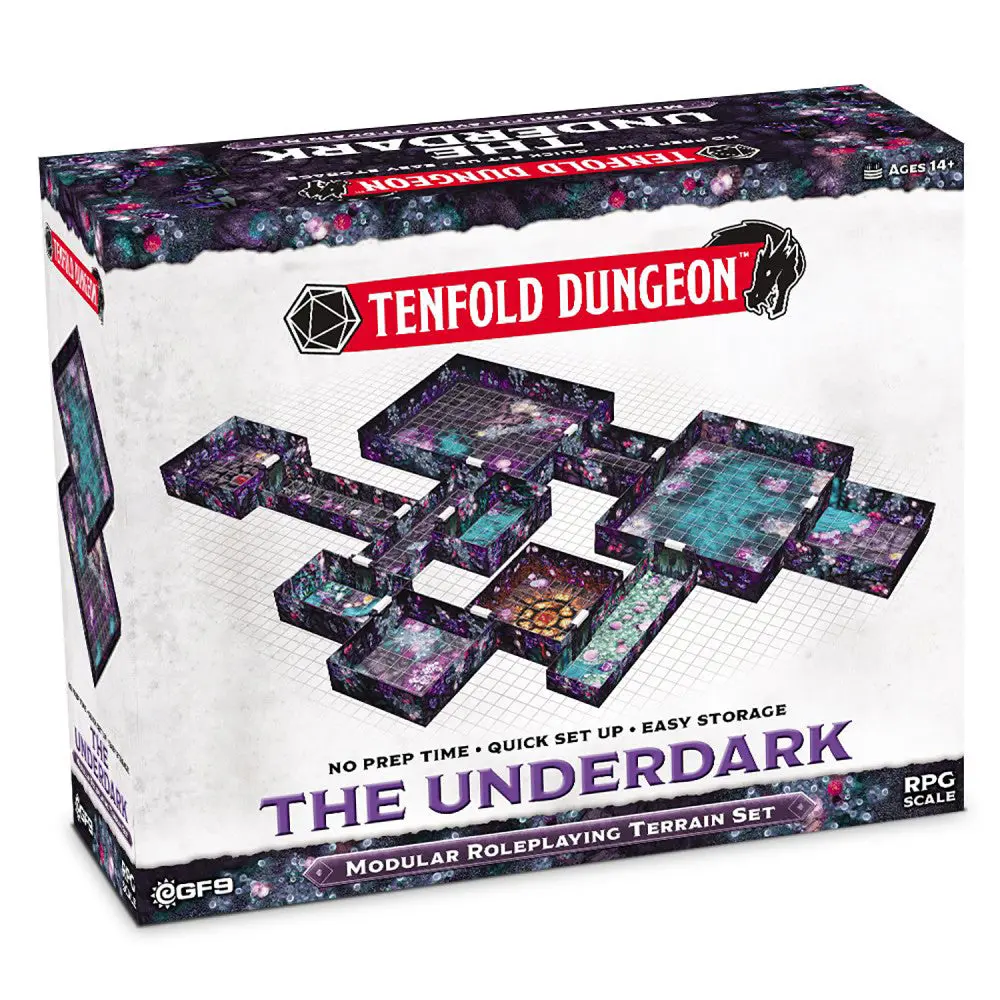 Gale Force 9 Tenfold Dungeon: The Underdark - 3D Modular Rpg Terrain Set 1