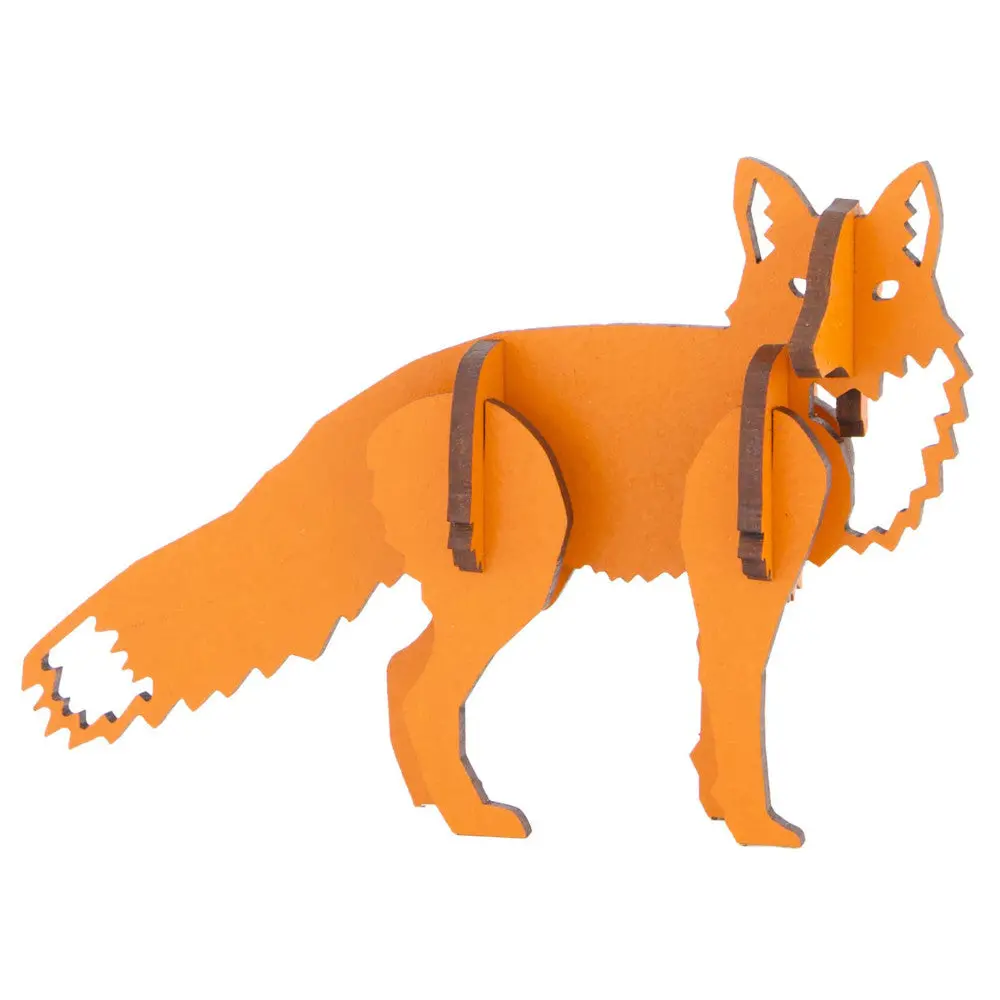 Little & Wood: Woodlet: Small Curious Fox - 3D Wooden Puzzle Kit 1