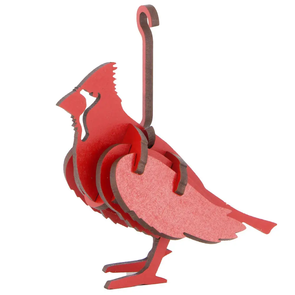 Little & Wood: Vibrant Cardinal 3D Wooden Puzzle Kit 1