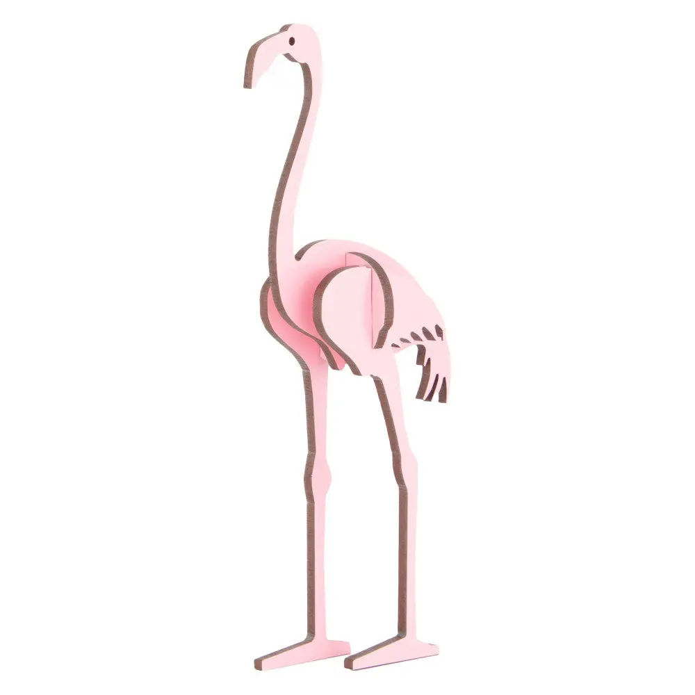 Little & Wood: Pink Flamingo 3D Wooden Puzzle Kit 1