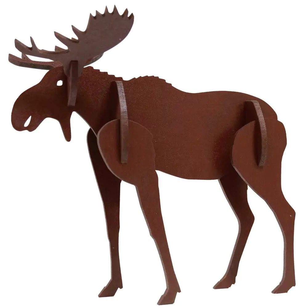 Little & Wood: Medium Moose 3D Wooden Puzzle Kit 1