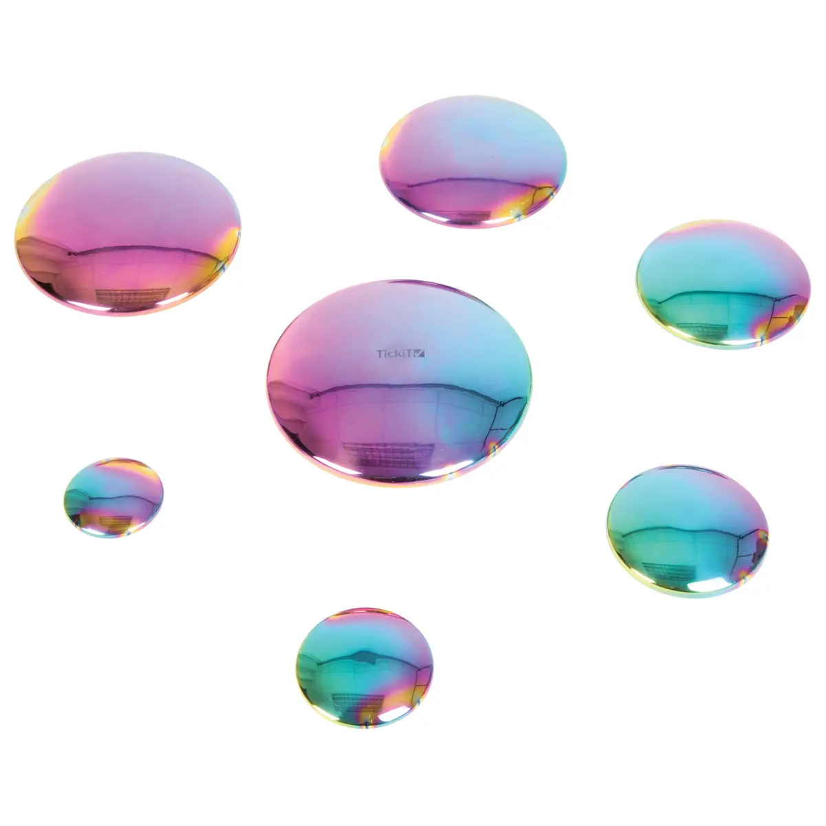 Tickit Sensory Reflective Buttons - Color Burst - Set Of 7 1