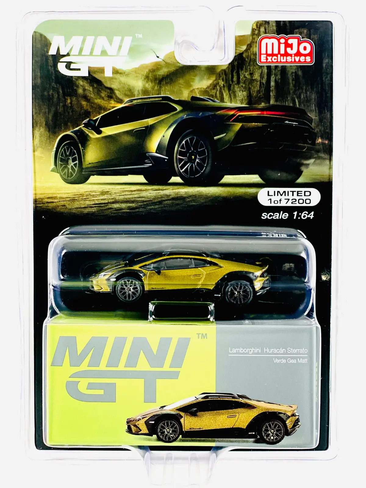 Mini Gt Mijo Exclusive Lamborghini Huracán Sterrato Verde Gea Matt #779 - Damaged Blister 1