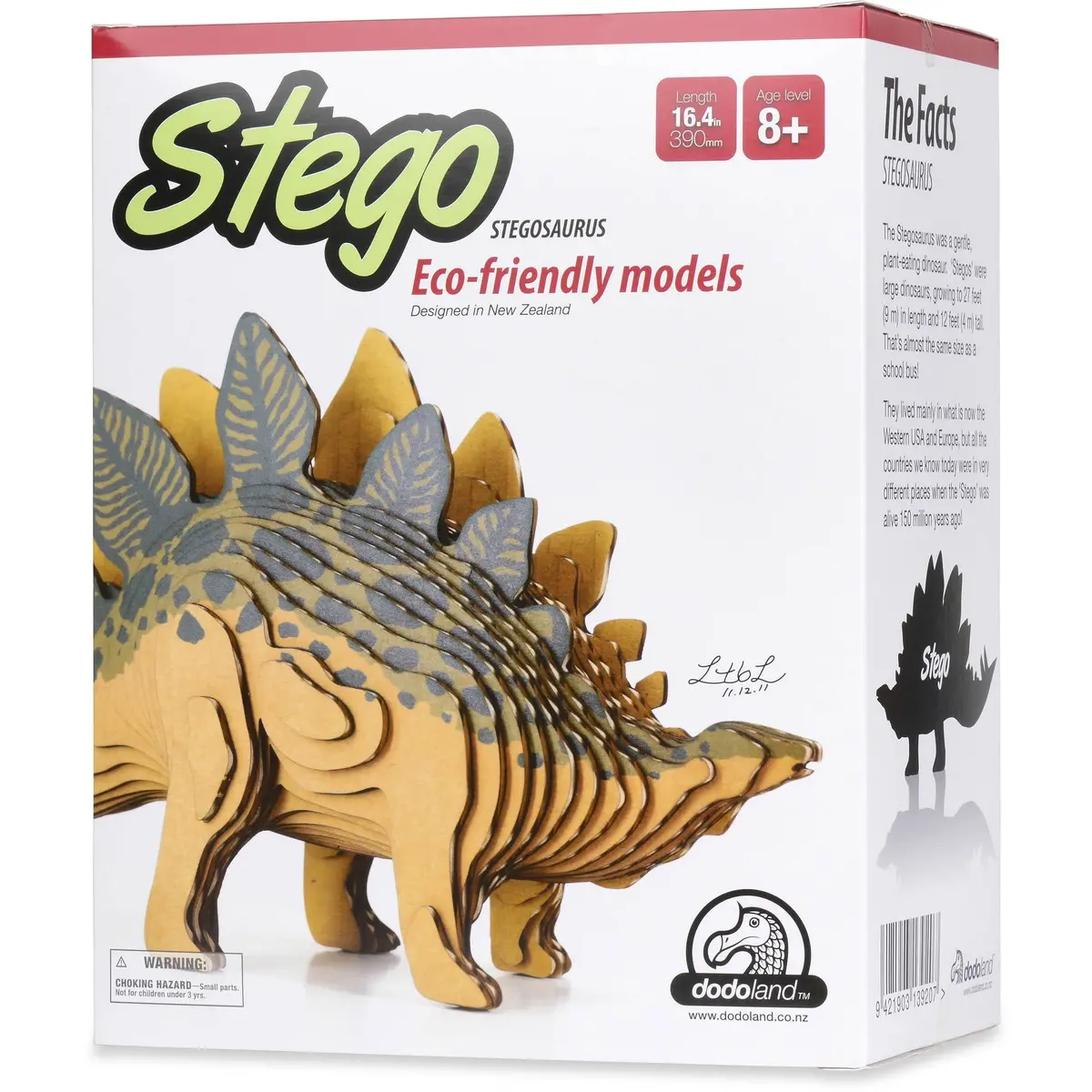 Geotoys Dodoland Stego Large Multicolor Cardboard Dinosaur Model Kit 1