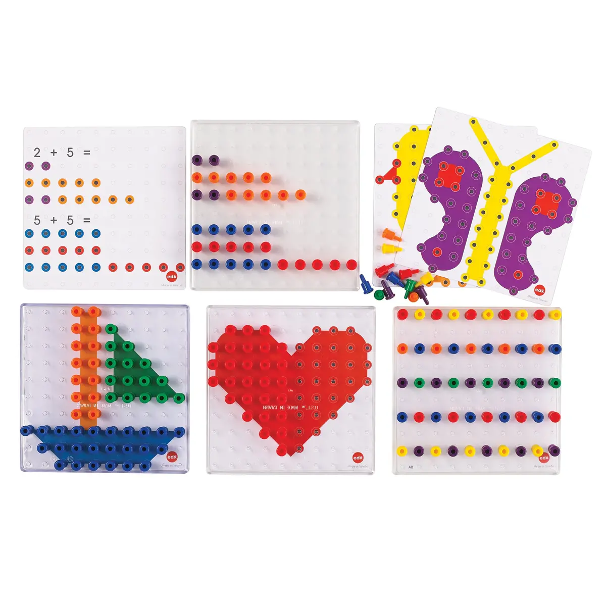 Edxeducation Creative Pegs Activity Set - Colorful Learning Toy For Kids 1