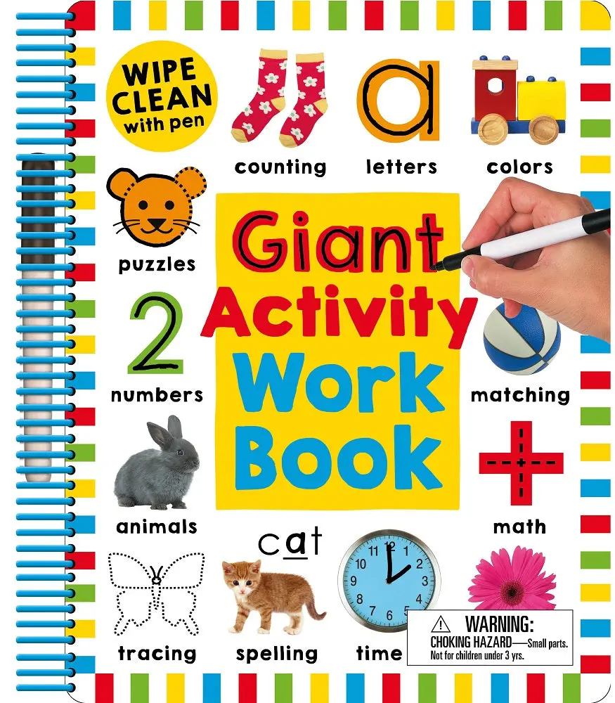 Roger Priddy Giant Activity Workbook - Colorful Learning Fun With Wipe-Clean Pages 1
