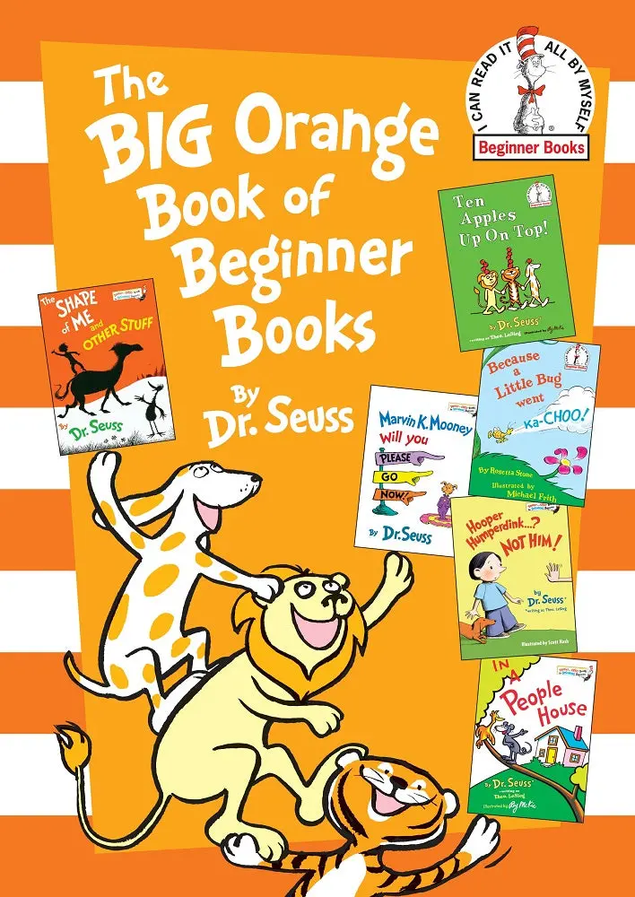 Dr. Seuss Big Orange Beginner Books Six-Story Hardcover Set 1