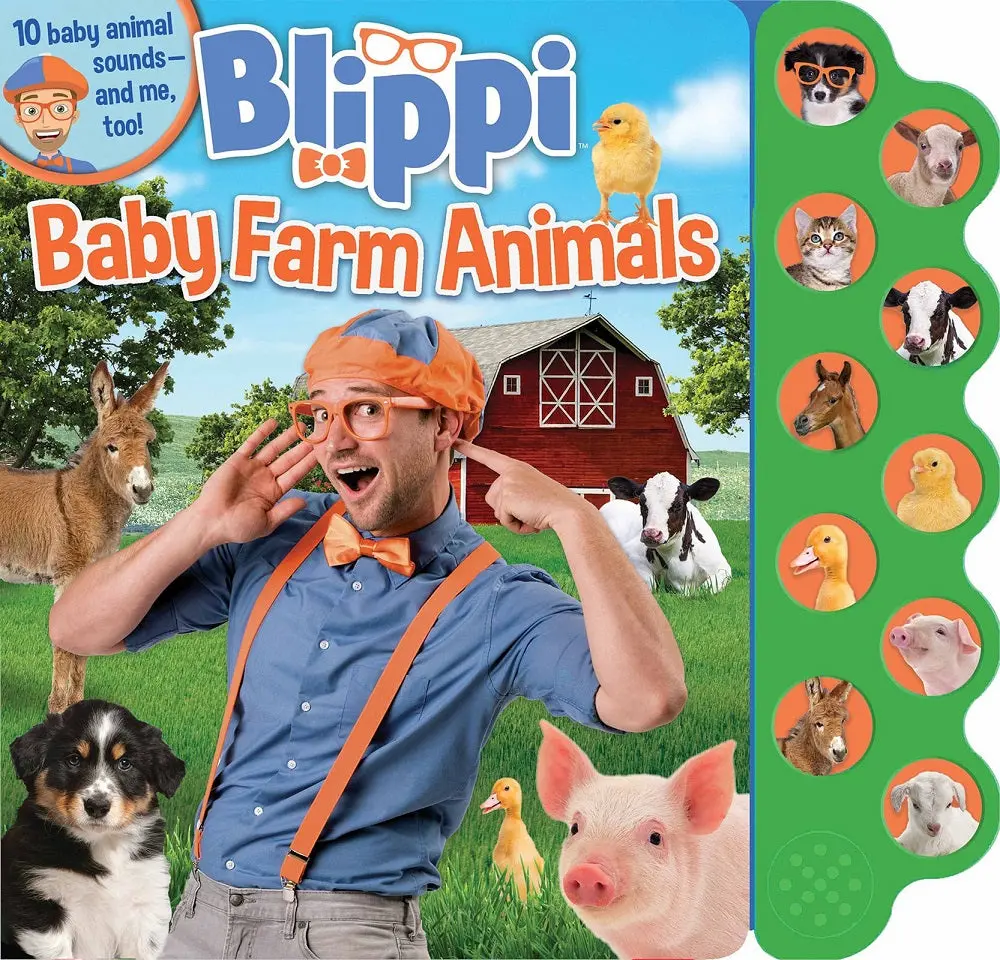 Blippi Baby Farm Animals Sound Book 1