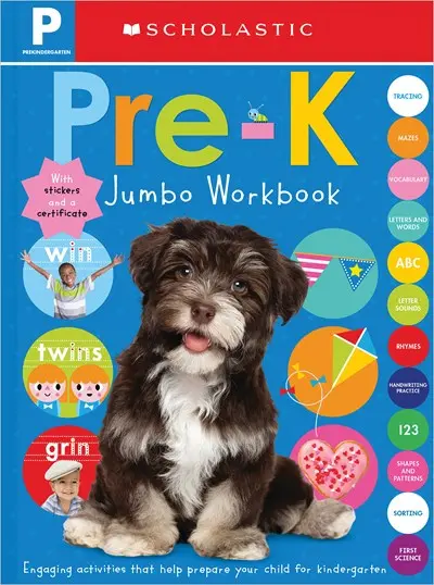 Scholastic Early Learner - Preschool Jumbo Workbook - Colorful Learning Adventure 1