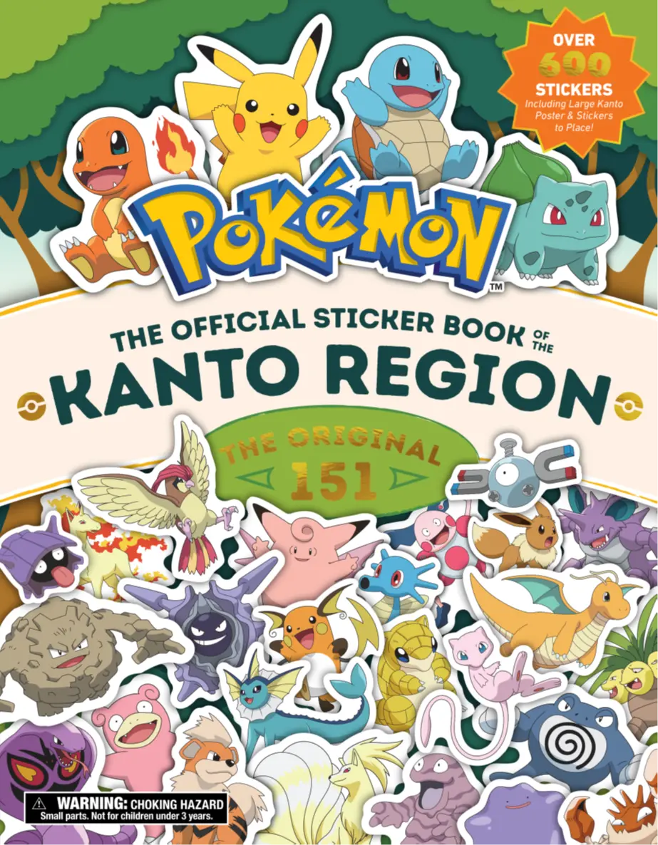 Pokémon Kanto Region Spectacular Sticker Adventure Book 1