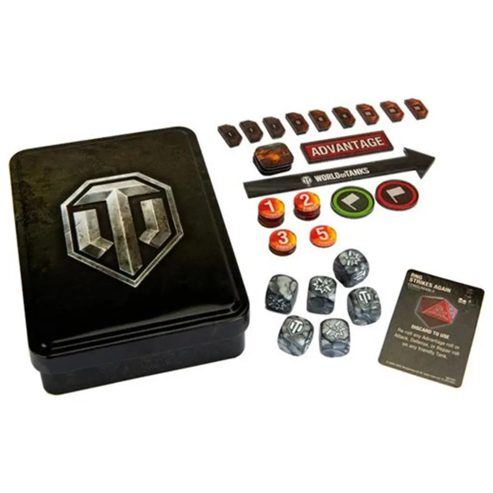 World Of Tanks: Collectible Gaming Set - Metal Tin With Tokens & Dice 1