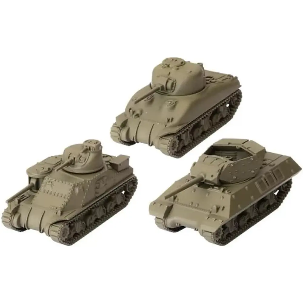 World Of Tanks: U.S.A. Tank Platoon Expansion Set Featuring M3 Lee, M4a1 75Mm Sherman, M10 Wolverine 1