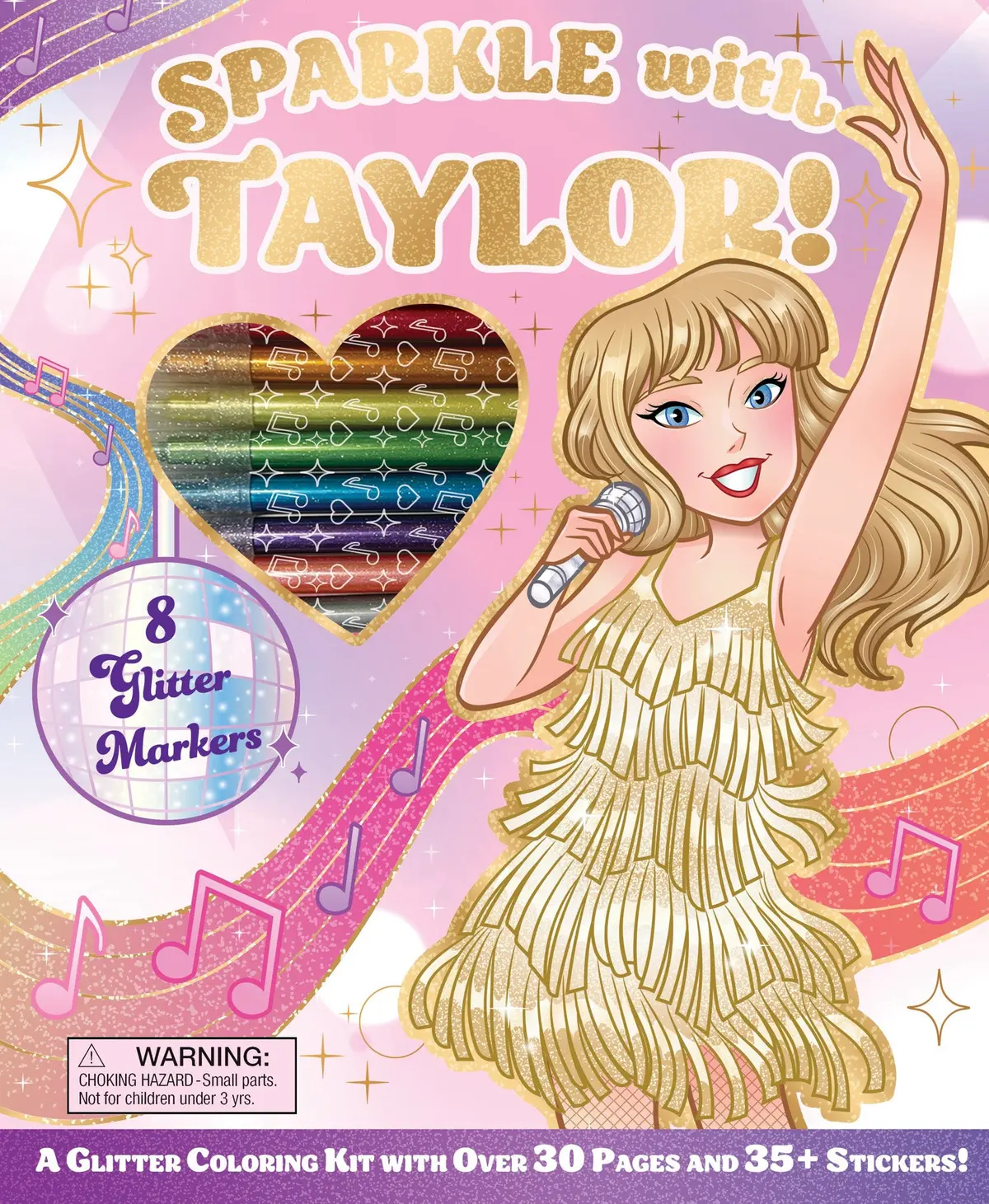 Taylor Swift Glitter Era Coloring Kit With Stickers And Markers 1