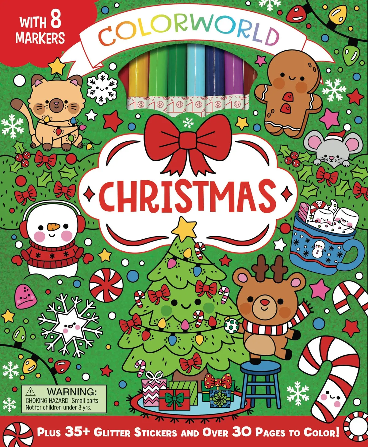 Colorworld Joyful Christmas Coloring Kit With Glitter And Jumbo Markers 1