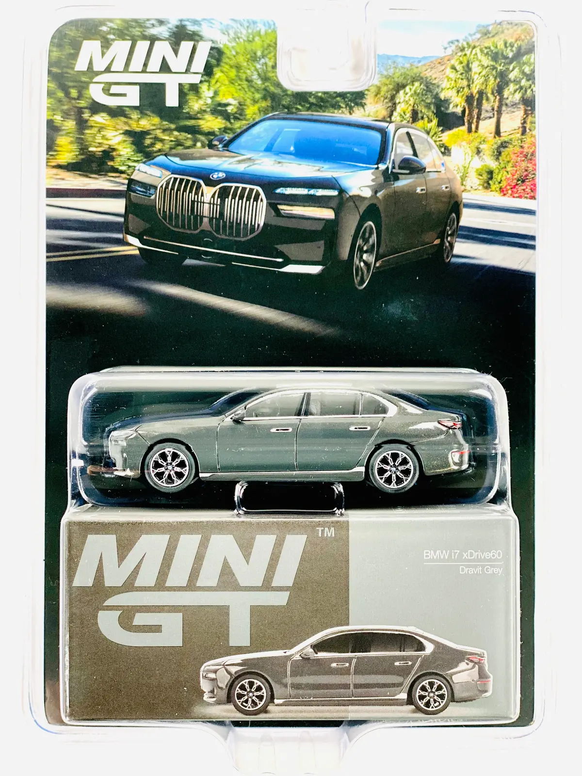Mini Gt Mijo Exclusive Bmw I7 Xdrive60 Dravit Grey Lhd #818 1