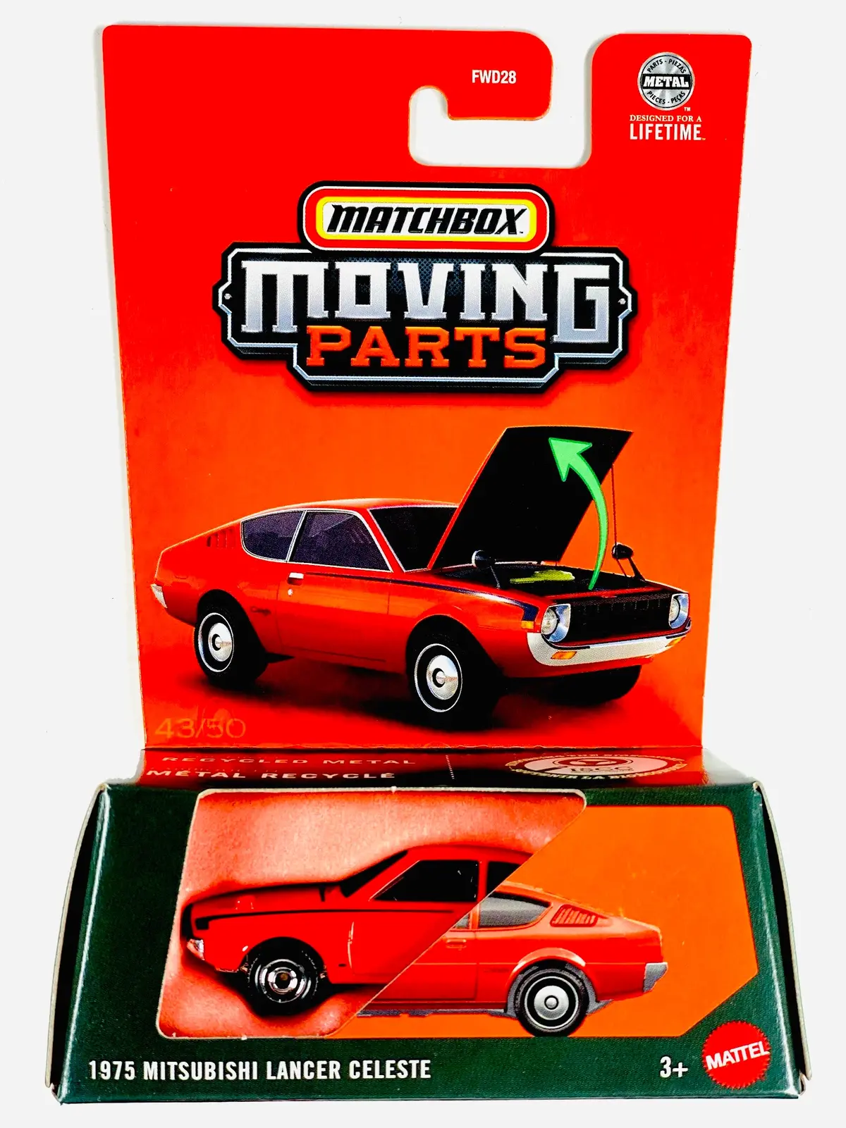 Matchbox 2025 Moving Parts Case H 1975 Mitsubishi Lancer Celeste 1