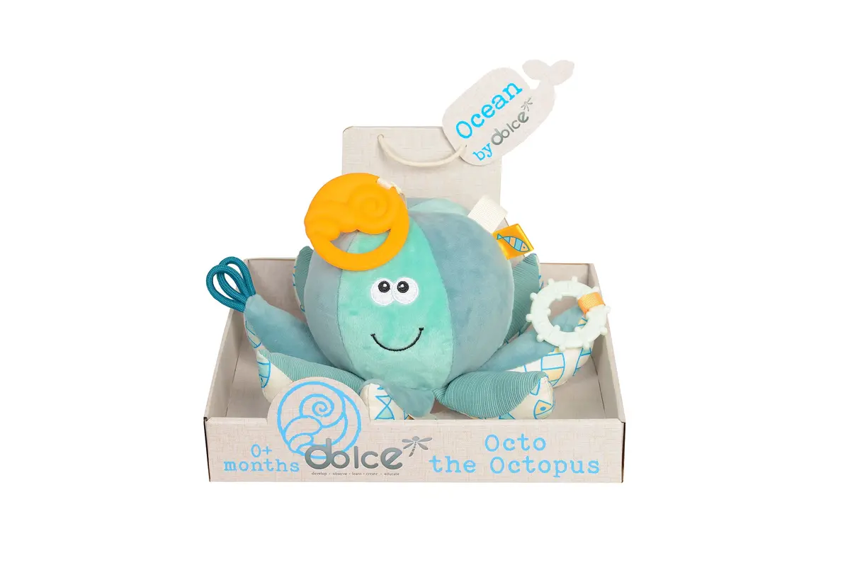 Dolce Octo The Octopus Interactive Plush With Teether And Rattle 1