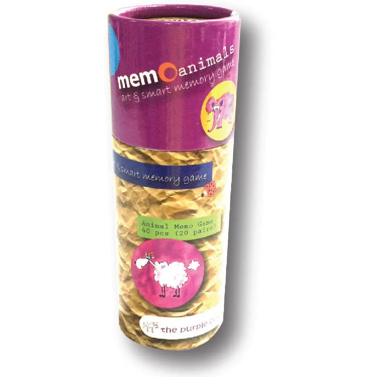 The Purple Cow Memo Animals Tubular Memory Game 1