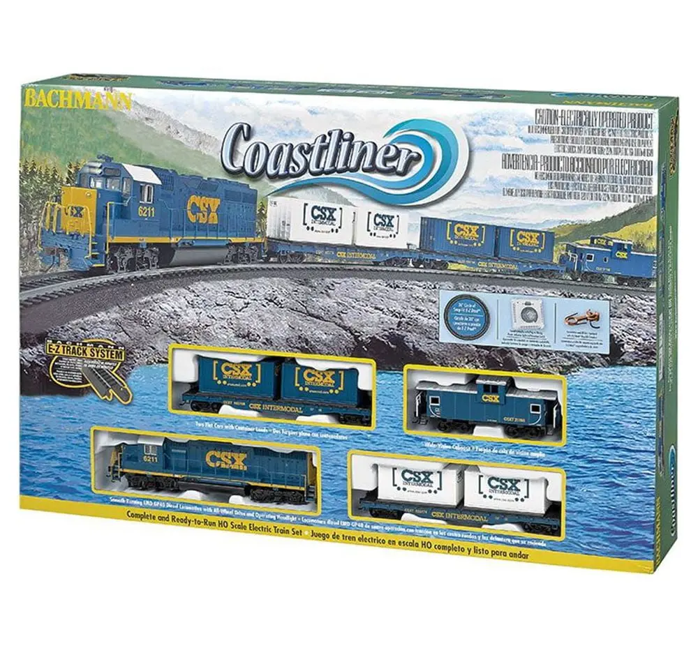 Bachmann Trains - Coastliner Ho Scale Ready To Run Electric Train Set 1