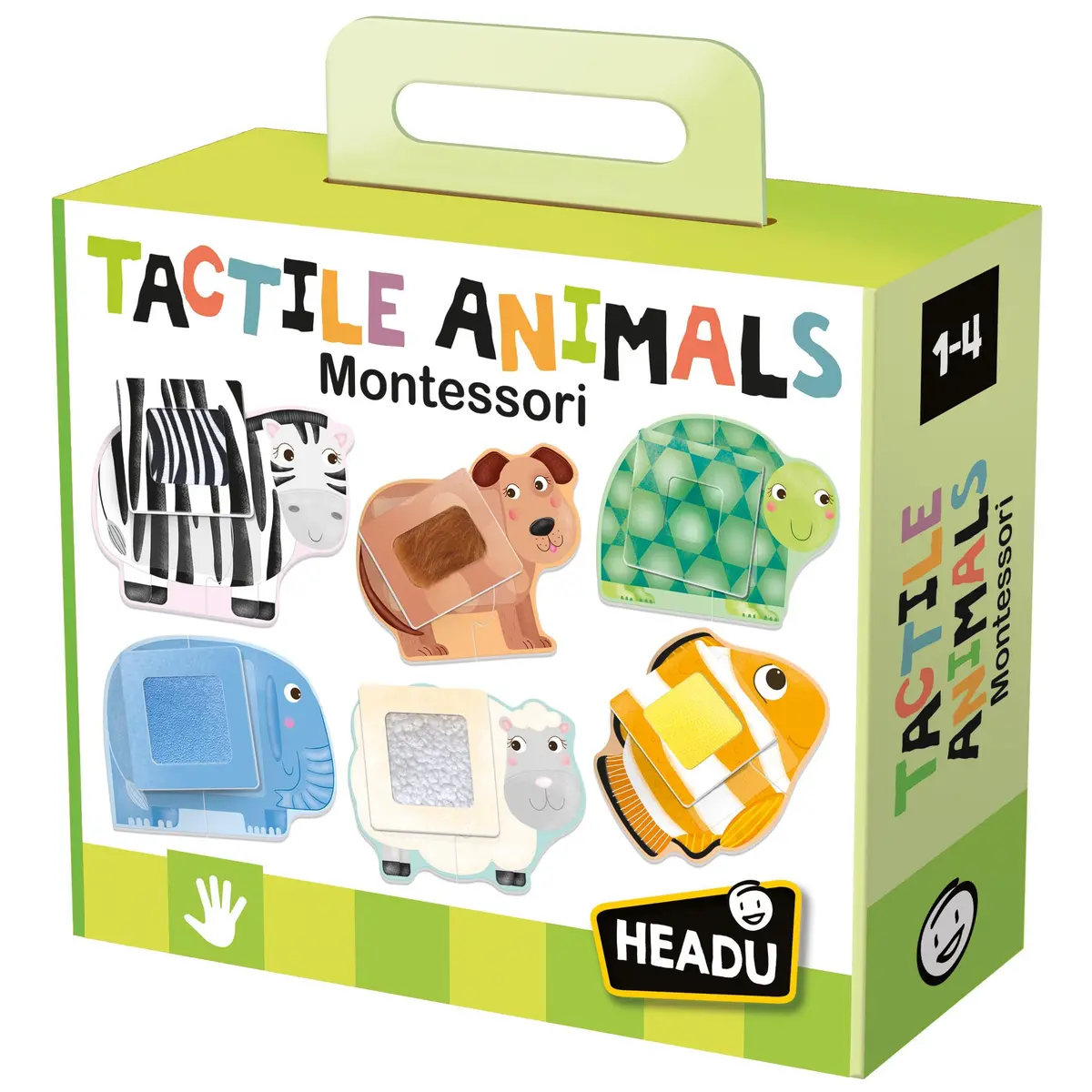 Headu Montessori Tactile Animals Puzzle - Sensory Exploration Toy 1