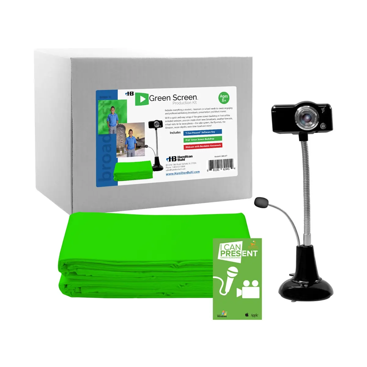 Hamiltonbuhl Steam Green Screen Production Kit - Complete Video Creation Set 1