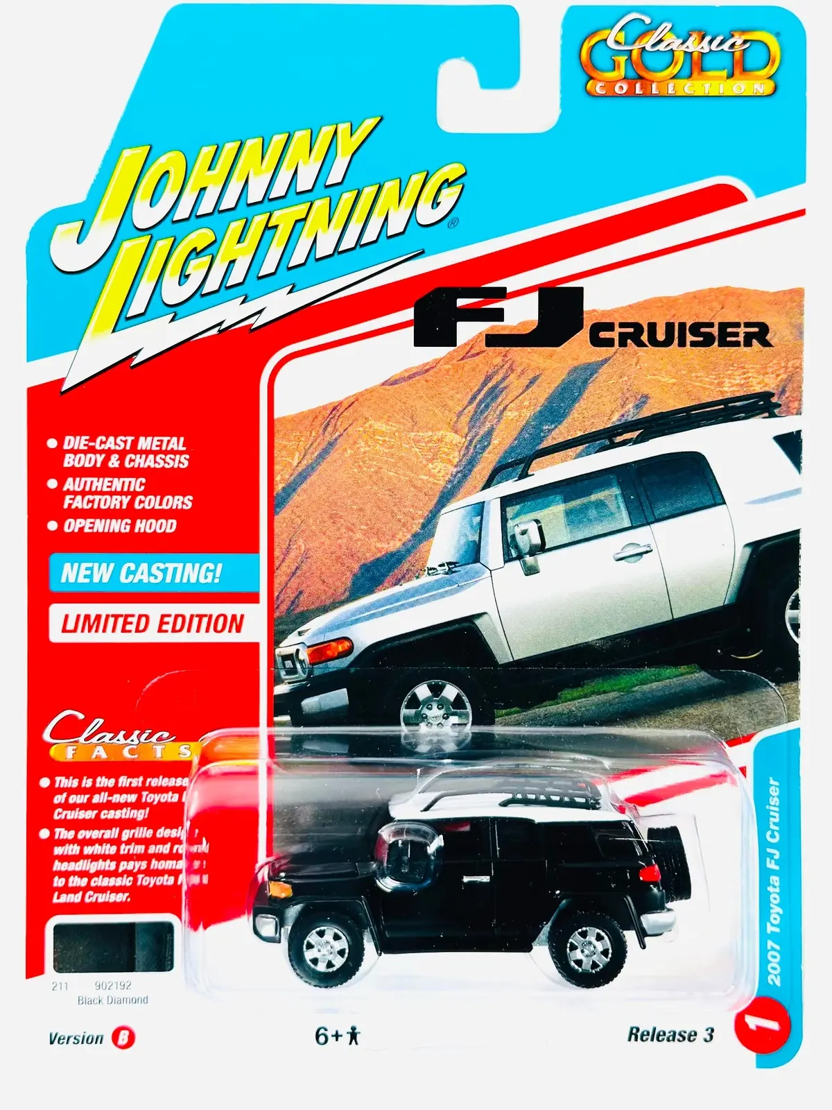 Johnny Lightning Classic Gold Collection 2007 Toyota Fj Cruiser Black Diamond 1