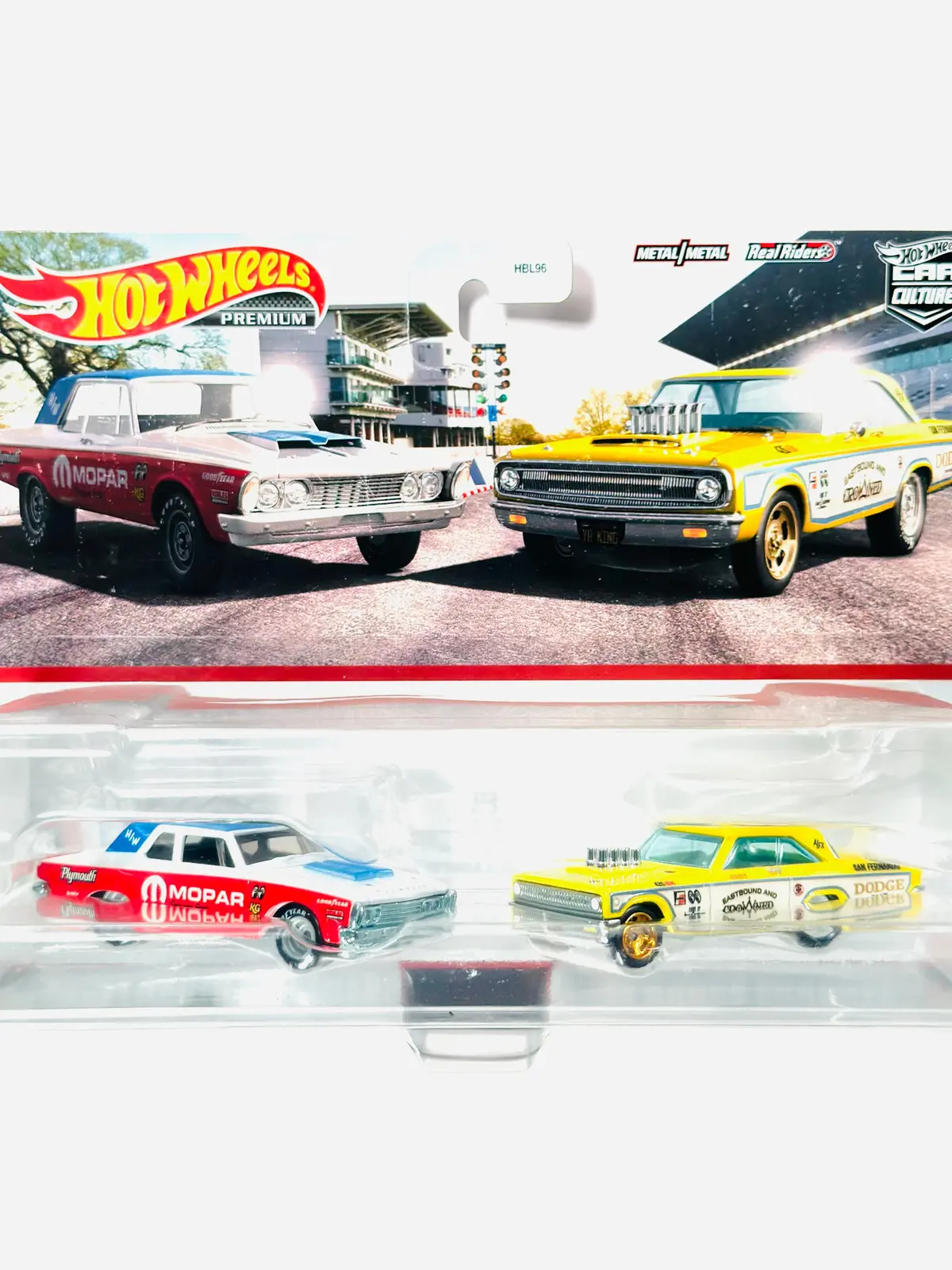 Hot Wheels 2023 Target Exclusive 2 Pack '63 Plymouth Belvedere 426 Wedge & '65 Dodge Coronet - Damaged Card 1