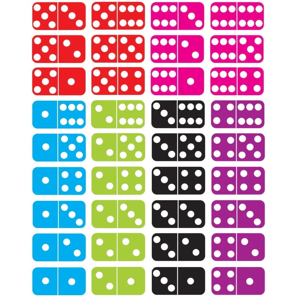 Ashley Productions Colorful Magnetic Dominoes Set, 36 Pieces 1