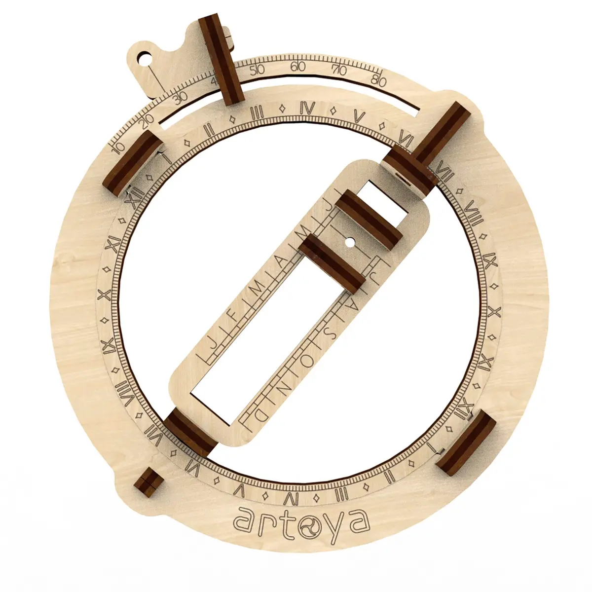 Artoya Vintage Pocket Sundial 3D Wooden Stem Kit, 5-Pack 1