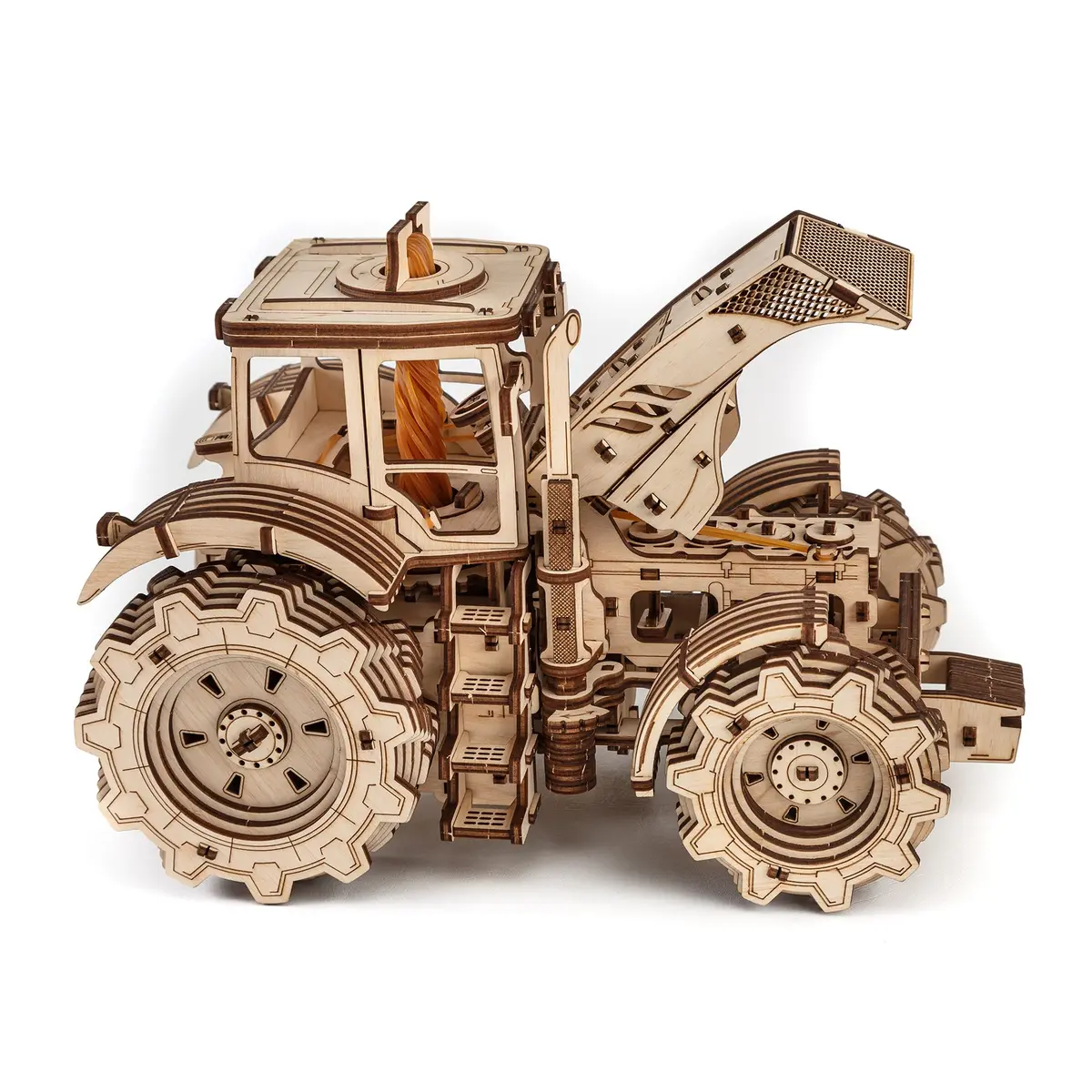 Ewa Eco-Wood-Art Tractor - 3D Wooden Stem Puzzle Kit 1