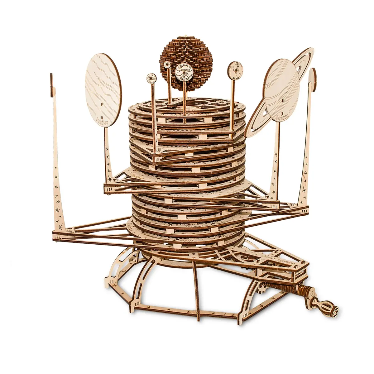Ewa Eco-Wood-Art Solar System Planetarium 3D Wooden Stem Kit 1