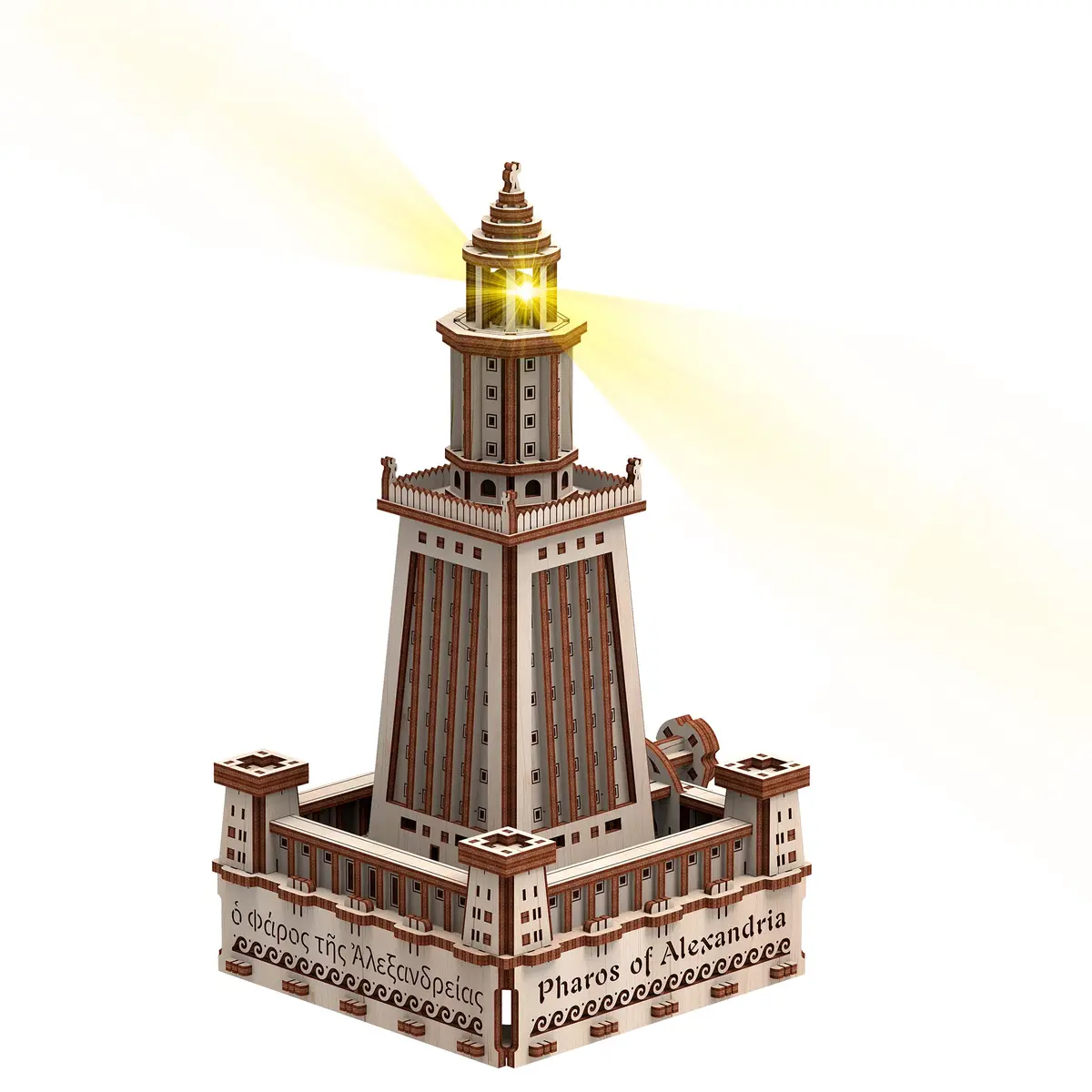 Mr.Playwood Alexandria Lighthouse Eco-Light 3D Wooden Stem Model 1