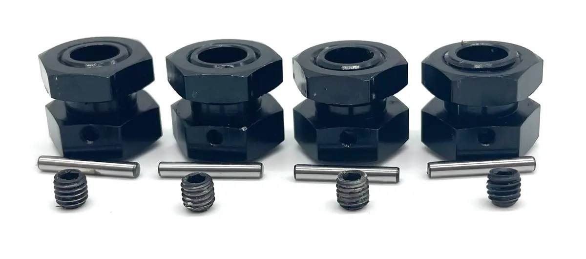 Arrma Notorious 6S V6 Blx - 17Mm Hex Hubs (16.5Mm Adaptors Wheel Black Nuts Ara8611v6 1