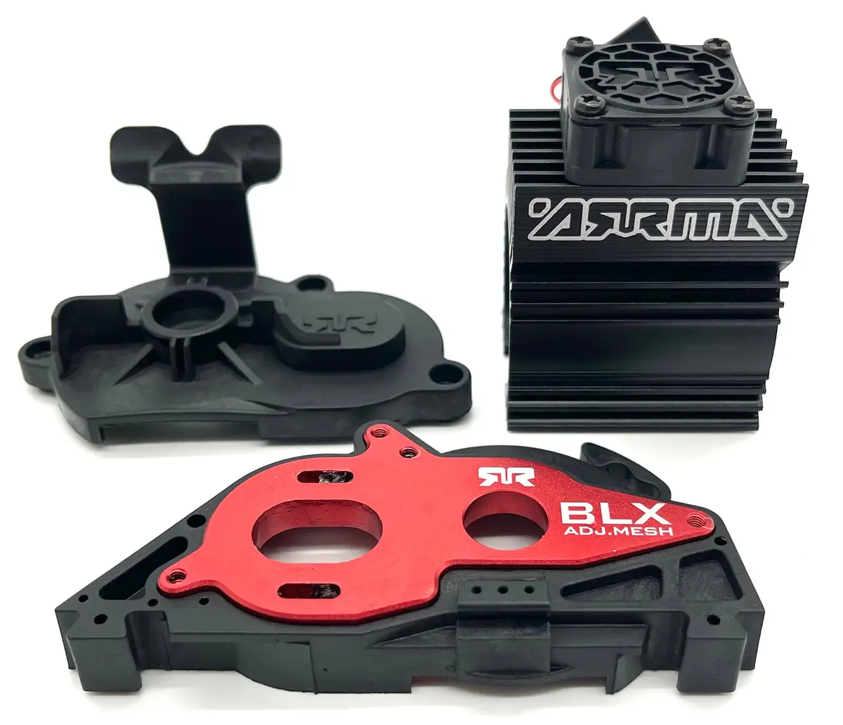 Arrma Infraction 4X4 3S Blx - Aluminum Red Mount Motor Fan Infraction Vendetta Ara4315v3 1