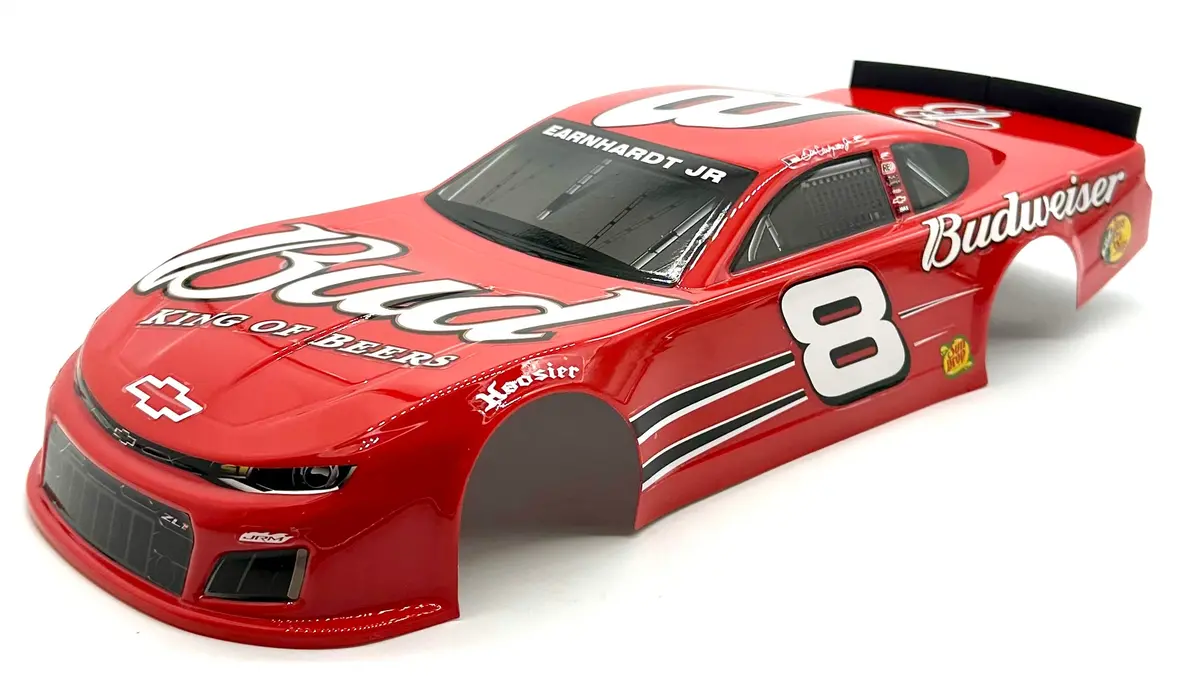 Losi Asphalt Late Model - Body (Red Budweiser Asphalt Late Model #8 Body: Grom (Los-3104T1) 1