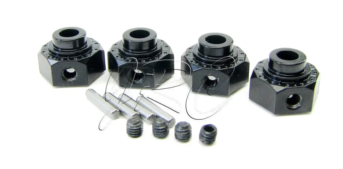 Axial Smt10 Grave Digger Hex Hubs, Blk Aluminum 12Mm Wraith Ax30429 Axi03019 1