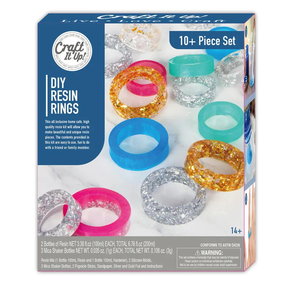 Craft It Up Multicolor Diy Resin Rings Kit - Beginner Friendly 1