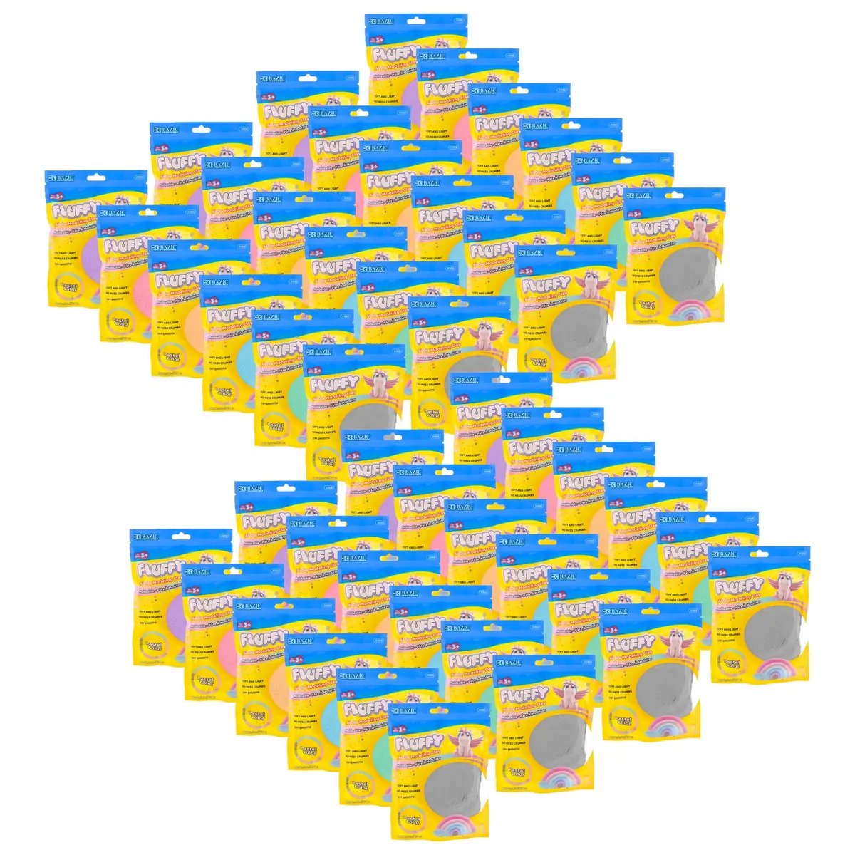 Bazic Pastel Air Dry Modeling Clay 2 Oz., 48 Pack - Assorted Colors 1
