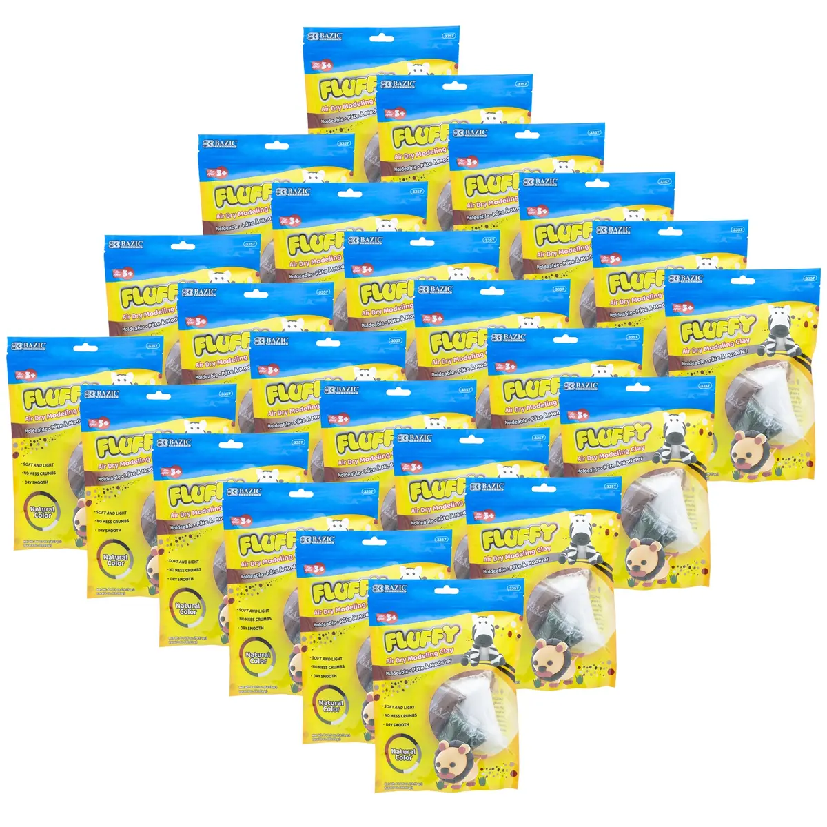 Bazic Natural Earth Tones Air Dry Modeling Clay Set - 0.5 Oz, 24 Packs 1