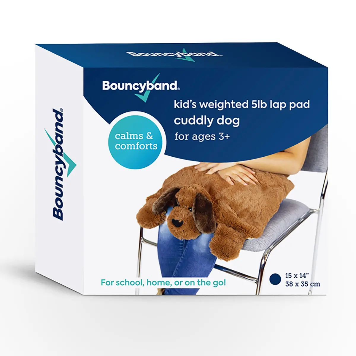 Bouncyband Happy Hugs Weighted Sensory Bulldog Plush 1