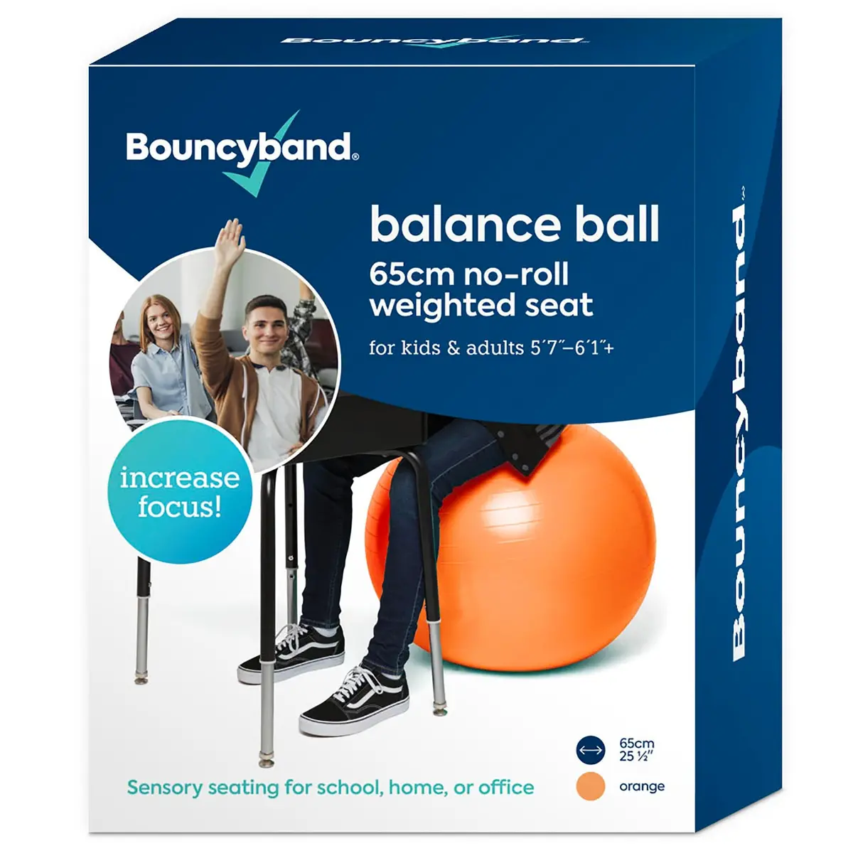Bouncyband Balance Ball Chair, 65Cm - Energizing Orange 1