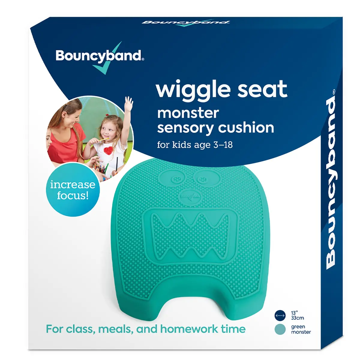 Bouncyband Wiggle Seat Sensory Cushion, Mint Monster - Keep Calm And Wiggle On! 1