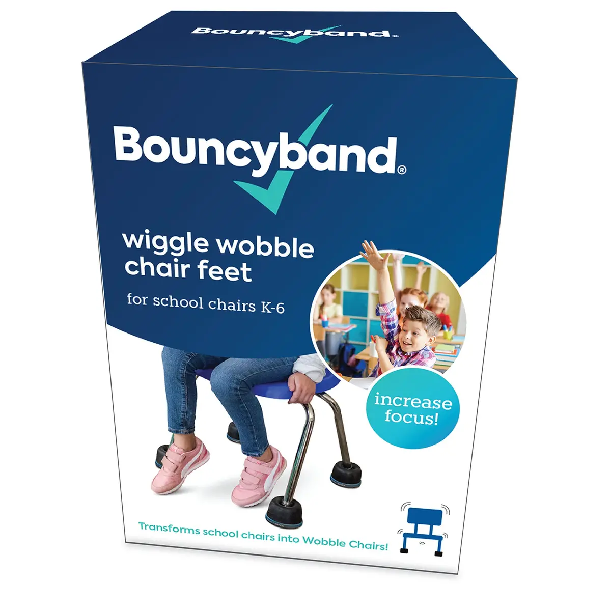 Bouncyband Wiggle Wobble Chair Feet - Transform Classroom Chairs 1